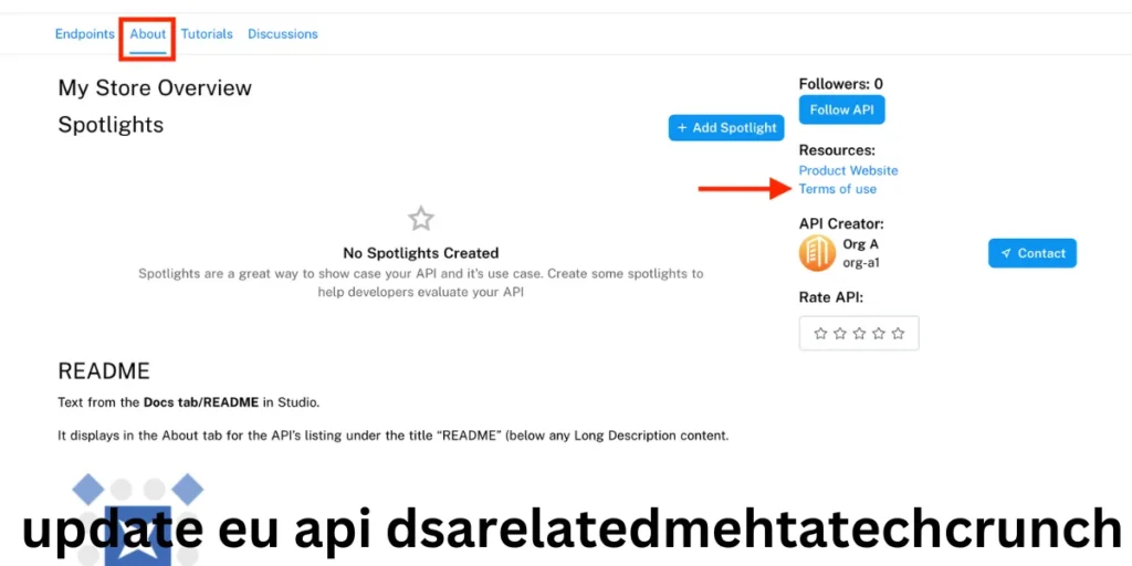 this emage showing a update eu api dsarelatedmehtatechcrunch