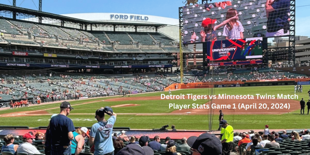 This emage showing a Detroit Tigers vs Minnesota Twins Match Player Stats Game 1 (April 20, 2024)